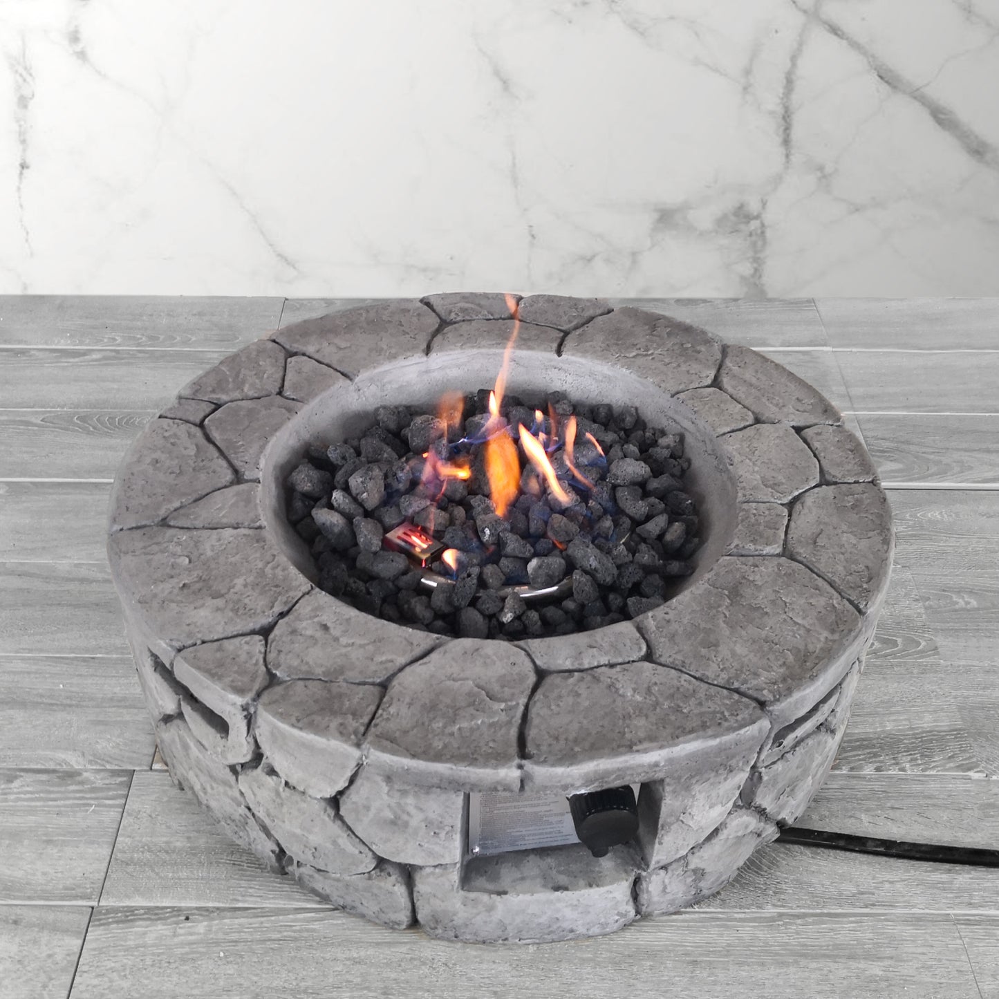 9'' H x 28'' W Fiber Reinforced Concrete Outdoor Fire pit