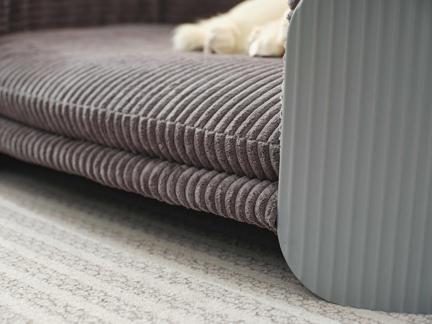 Scandinavian style Cat Couch Bed, Pet Sofa for Indoor Cats PP Indoor Pet Furniture Elevated Cat Beds with Removable Mattress Cover Suitable for Kitty, Puppy or Small Animal Brand Design Grey+Grey