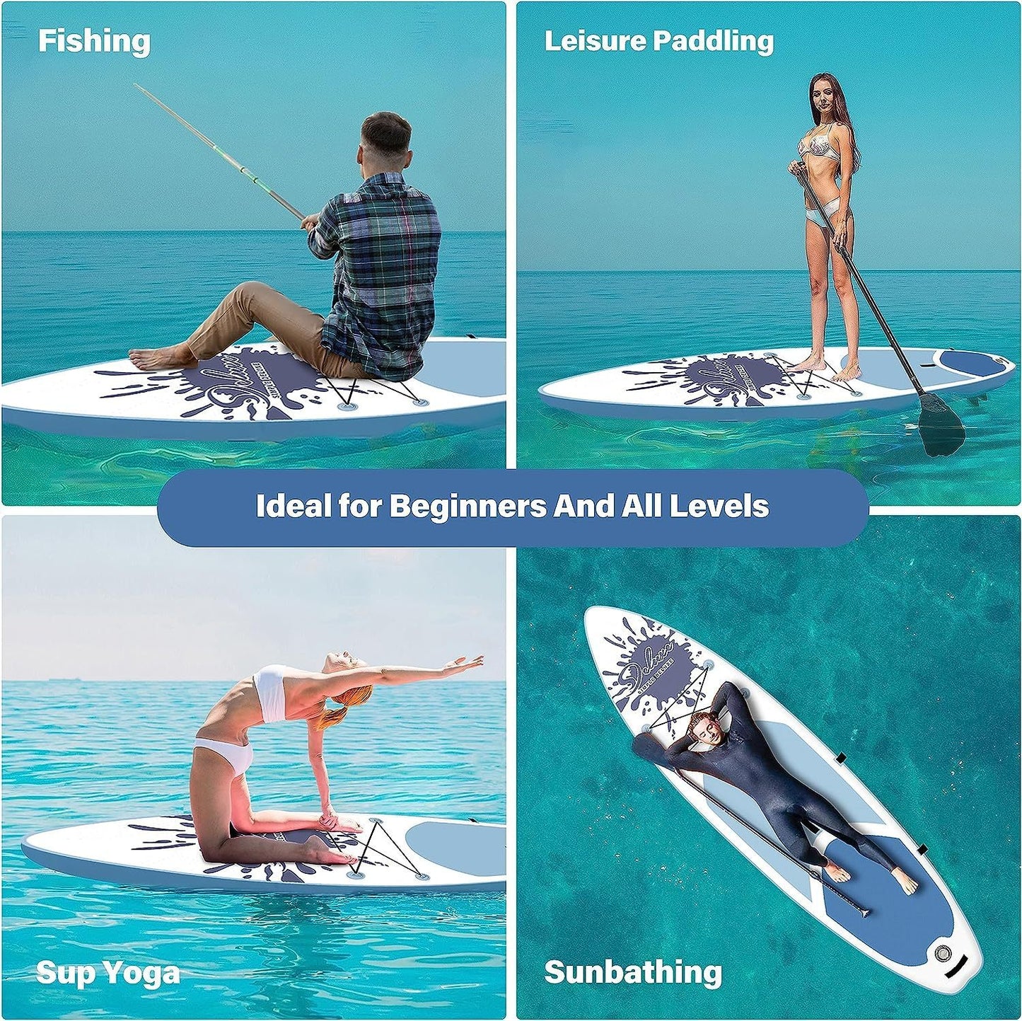 Inflatable Stand Up Paddle Board β Simple Deluxe Premium SUP for All Skill Levels, Pink Paddle Boards for Adults & Youth, Blow Up Stand-Up Paddleboards with Accessories & Backpack, Surf Control