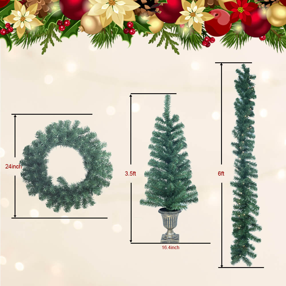 Artificial Christmas Tree Unlit Hinged Spruce Xmas Tree for Indoor US-FYE 5