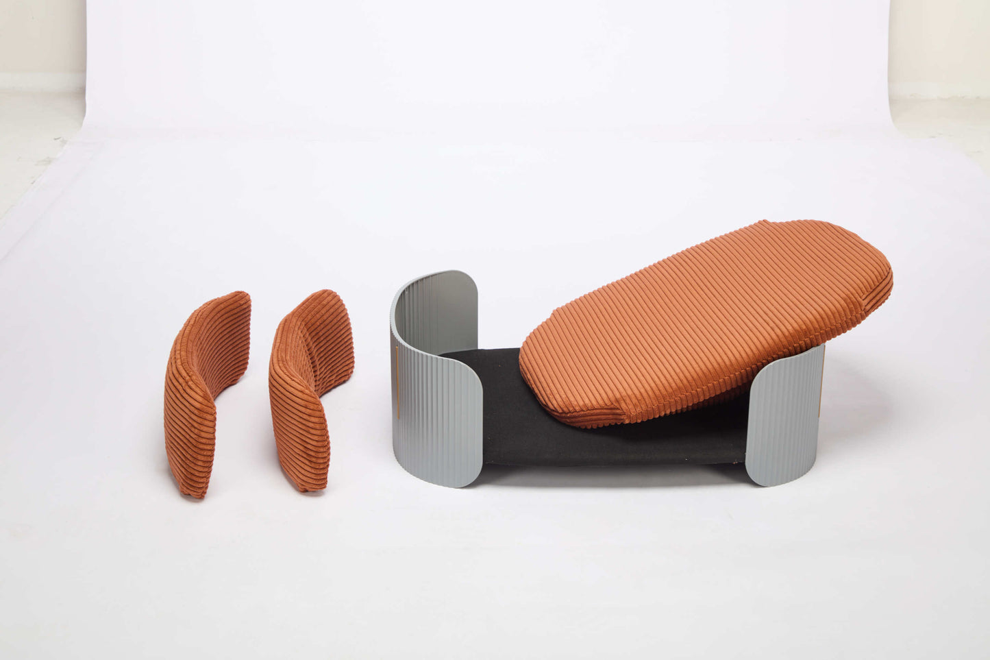 Scandinavian style Cat Couch Bed, Pet Sofa for Indoor Cats PP Indoor Pet Furniture Elevated Cat Beds with Removable Mattress Cover Suitable for Kitty, Puppy or Small Animal Brand Design Grey+Brown