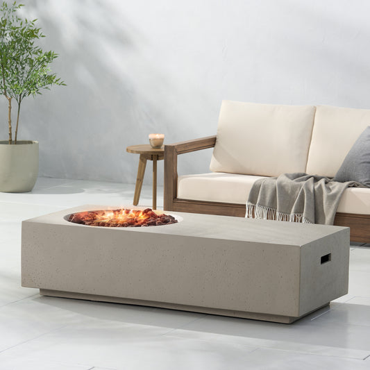 RECTANGLE 14.75" MGO FIRE PIT - 50 000 BTU