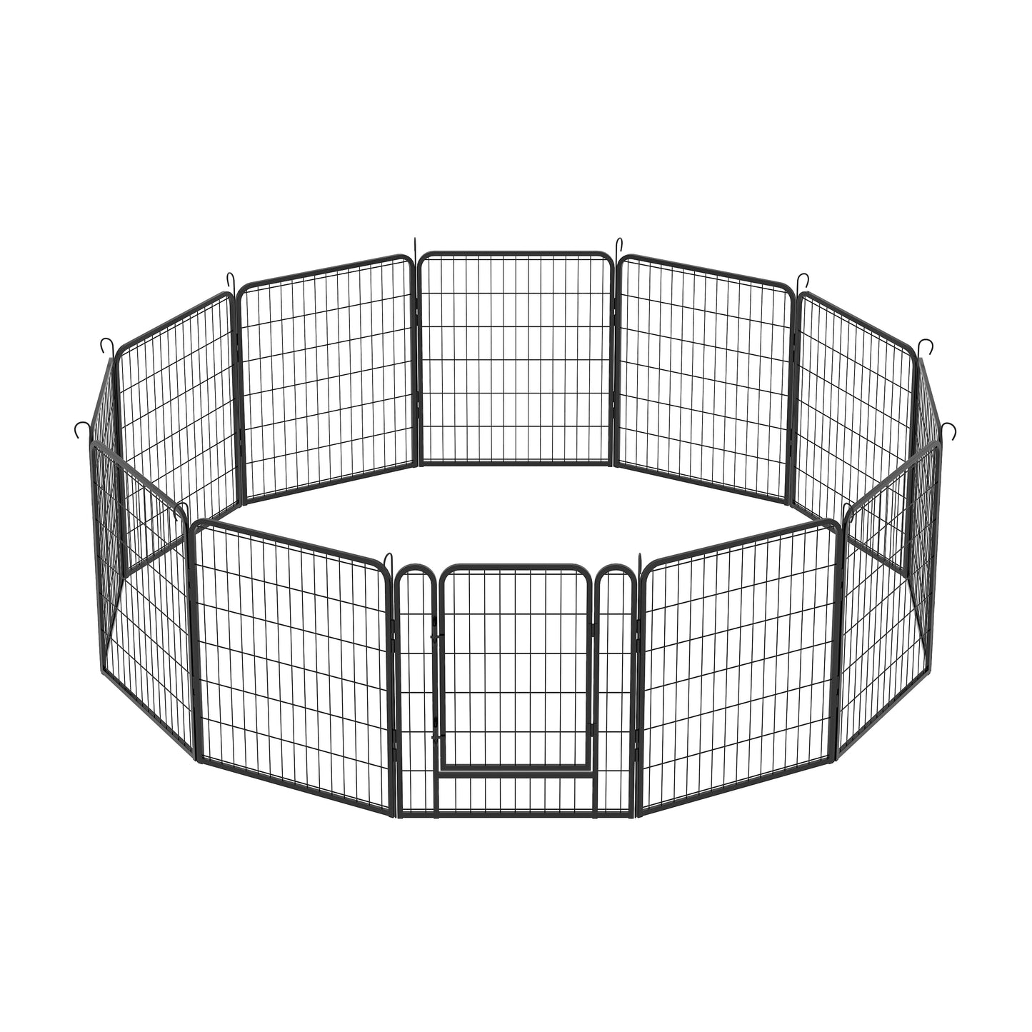 12 Panels Heavy Duty Metal Playpen with door,31.7"H Dog Fence Pet Exercise Pen for Outdoor