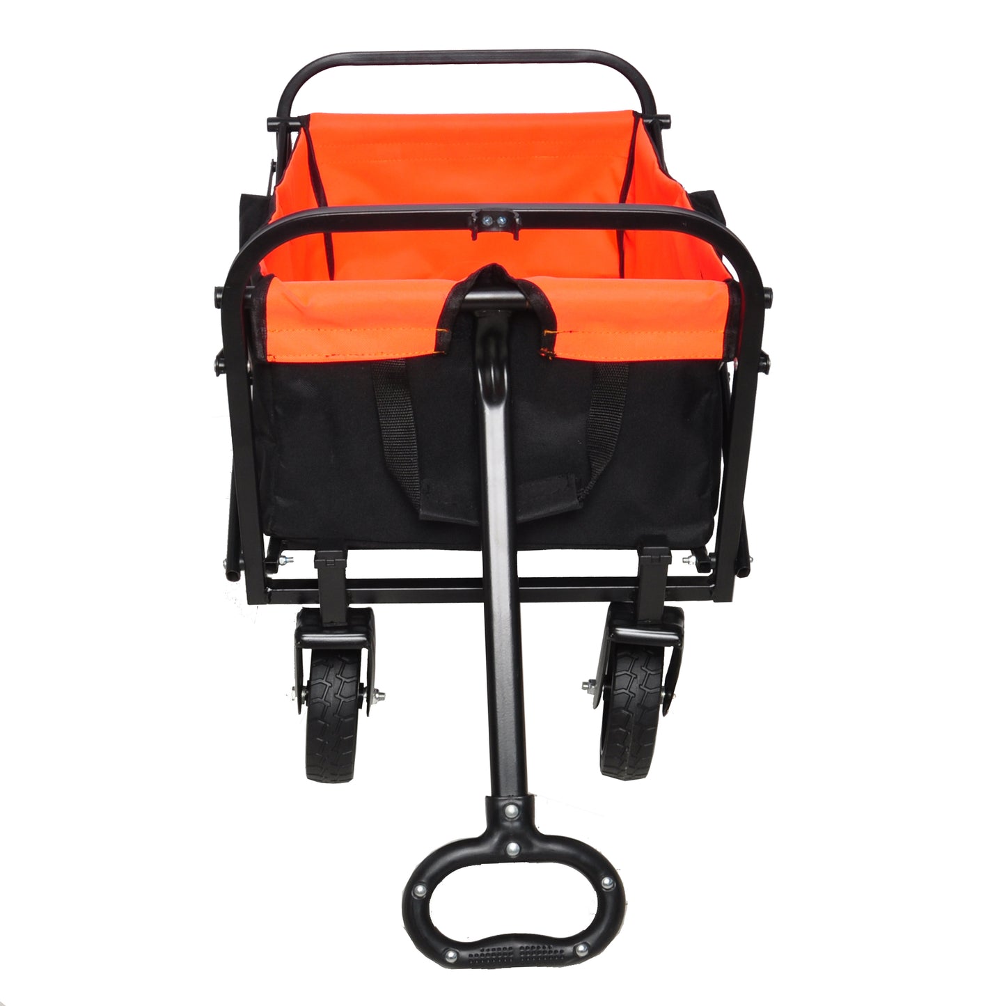 Mini Folding Wagon Garden Shopping Beach Cart (black+yellow)