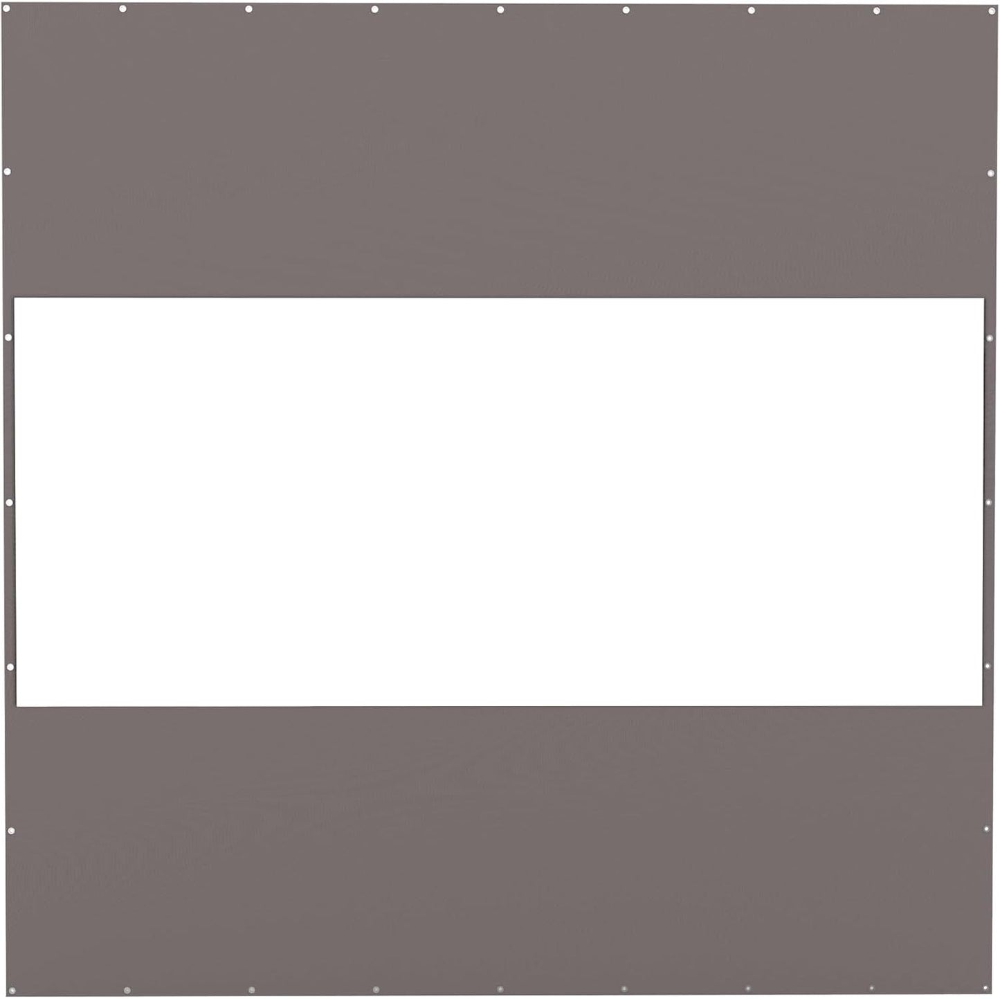 Heavy Duty Outdoor Clear Panel Curtain, 18 oz Waterproof PVC Polyester Curtain, Weather Resistant & Tearproof for Patios, Gazebos, Pergolas, Privacy Screen (10'H x 10'W, Gray)