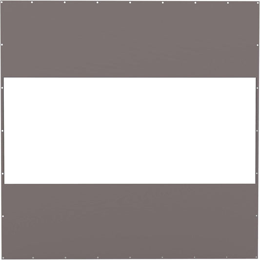 Heavy Duty Outdoor Clear Panel Curtain, 18 oz Waterproof PVC Polyester Curtain, Weather Resistant & Tearproof for Patios, Gazebos, Pergolas, Privacy Screen (10'H x 10'W, Gray)