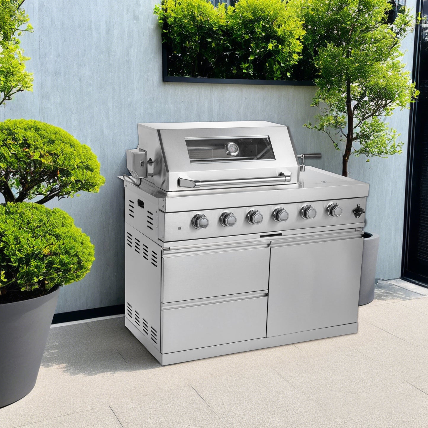 Gas Grill Four Burners Grill-B Stainless steel Outdoor Kitchen Islands