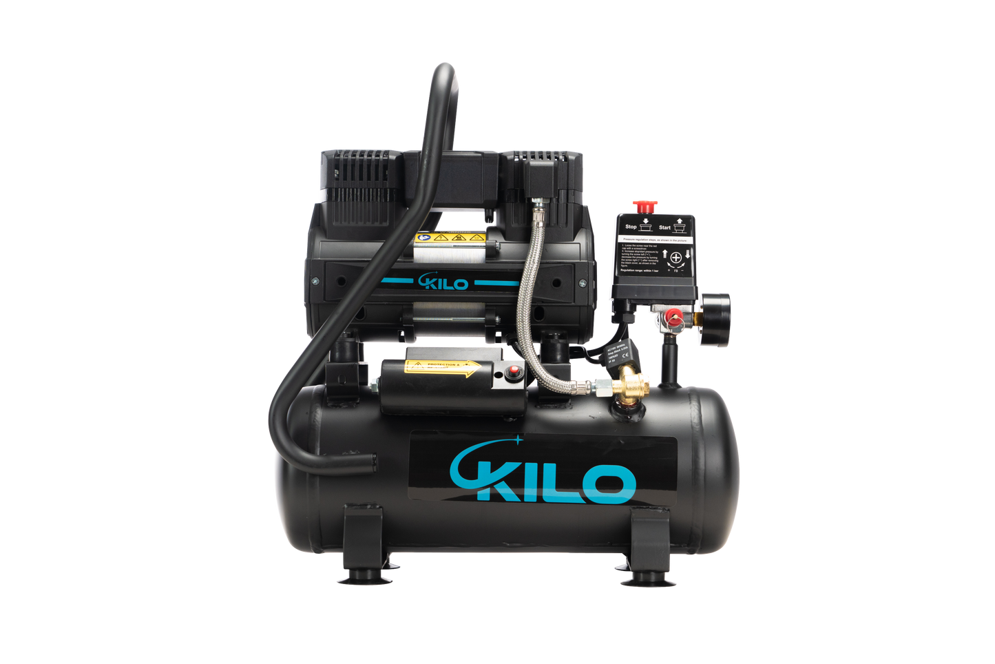 2 Gallon Oil Free Air Compressor, 1.0HP,  Max.115 PSI Pressure, 65dB Ultra Quiet Compressor for Auto Repair, Tire Inflation, Spray Painting, Woodwork Nailing