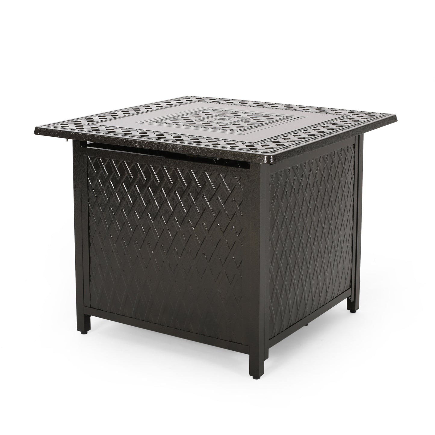 32" Outdoor Square Aluminum Propane Fire Pit - 37,000 BTU