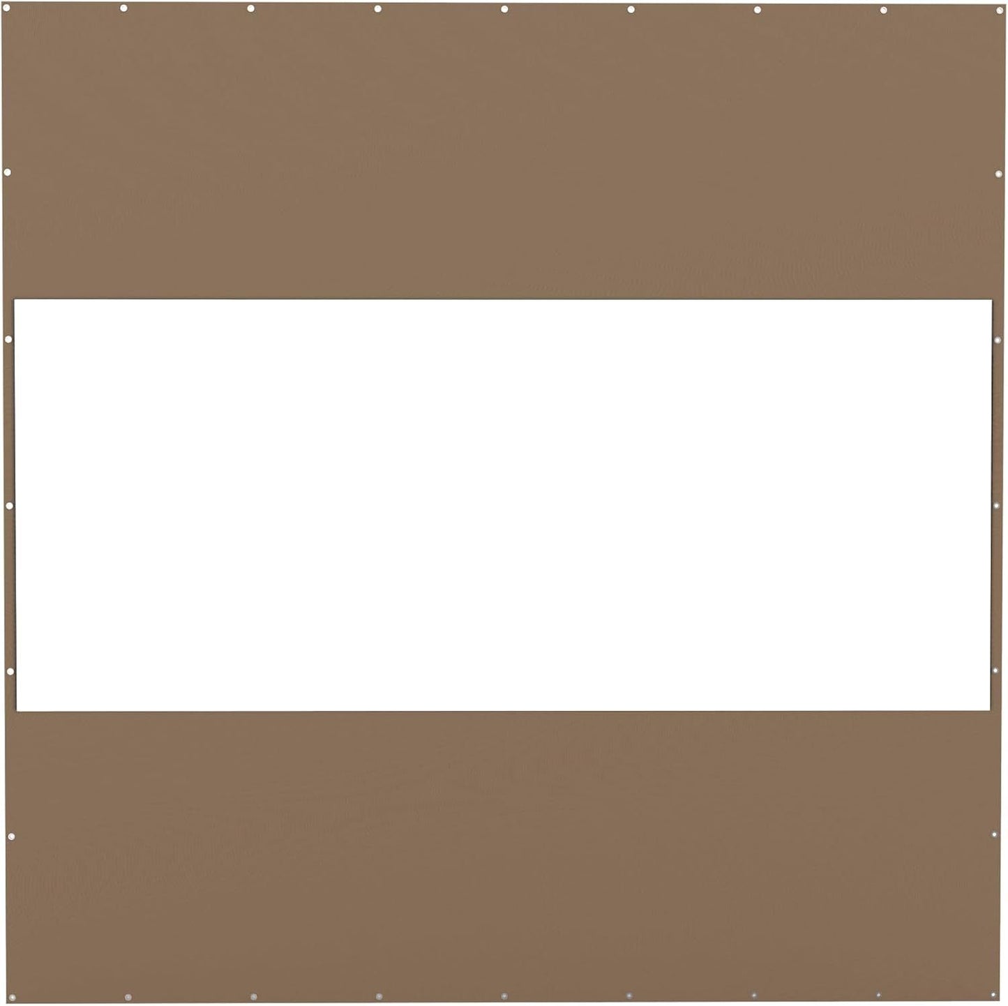 Heavy Duty Outdoor Clear Panel Curtain, 18 oz Waterproof PVC Polyester Curtain, Weather Resistant & Tearproof for Patios, Gazebos, Pergolas, Privacy Screen (10'H x 10'W, Brown)