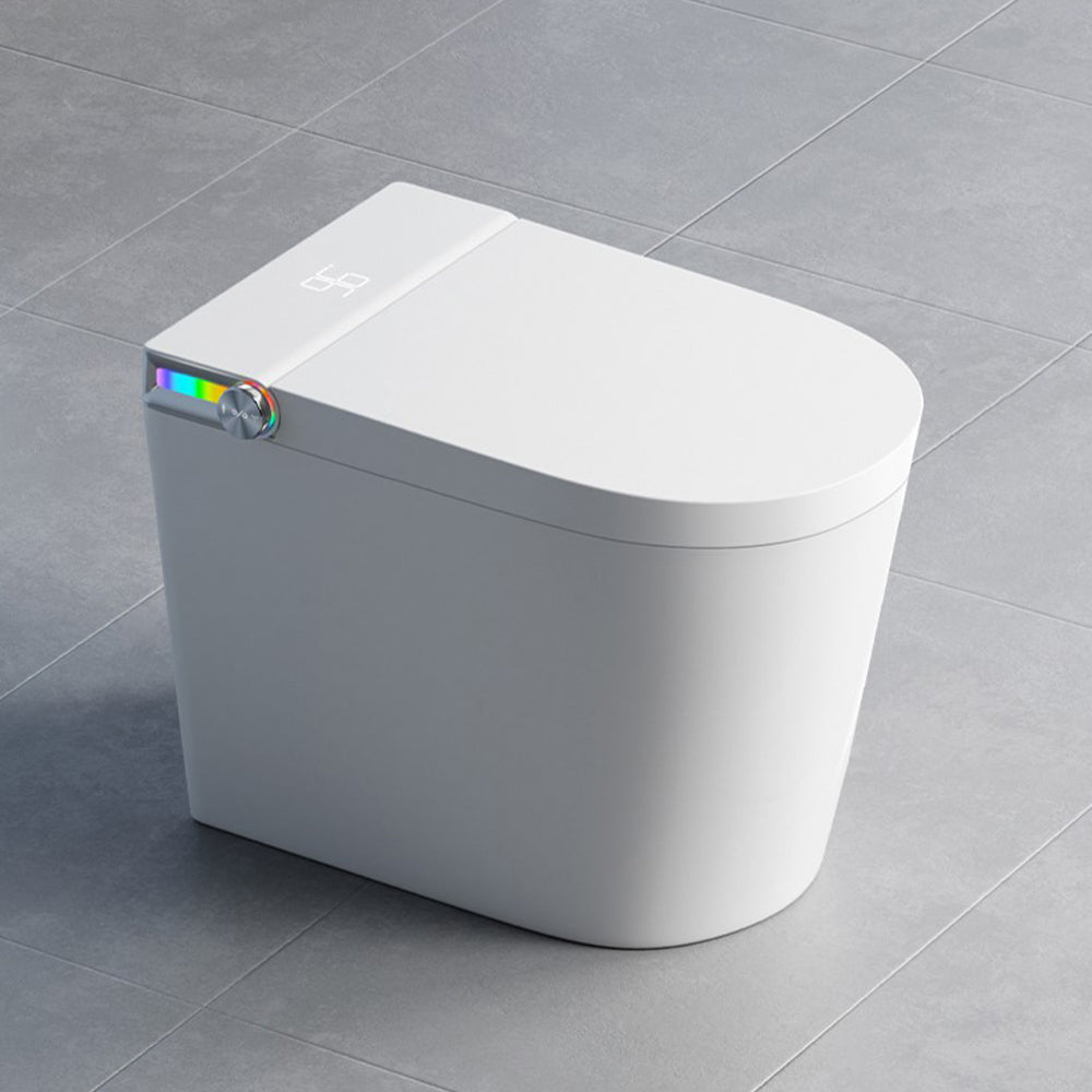 TS01-G Smart Toilet With Foot Sensing Open Cover & Seat, No Water Pressure Limitation, Night Light, Leakage Protection, Side Knob With Multiple Controls, Remote Control, Auto Flushing, White Screen